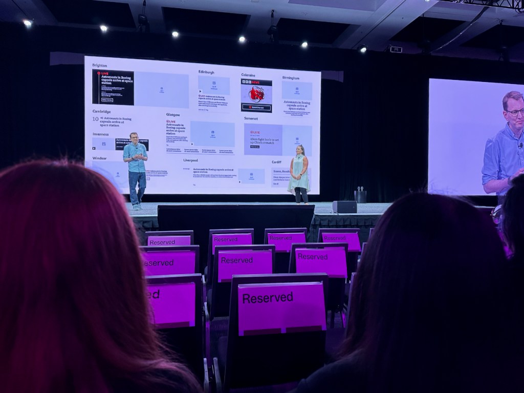 Two leaders on the BBC design system team